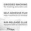 VViViD One-Way Perforated Black Vinyl Privacy Window Film Adhesive Glass