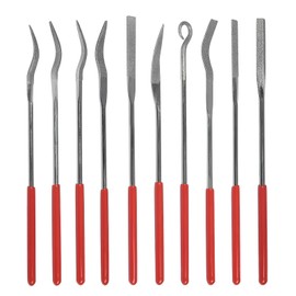 Vleant 10Pcs Mini Diamond File Set - 3x140mm Miniature Needle Files 150# Grit for Sharpening Carving Stone, Ceramic,Glass,Metal and Jewelry