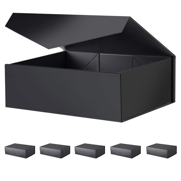 BLK&WH BLK&WH 6 Gift Boxes 13.5x9x4.1 Inches, Large Gift Boxes