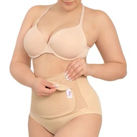 For Moms Panty Faja Postparto Nude Alta Compresión Ajustable Talla S