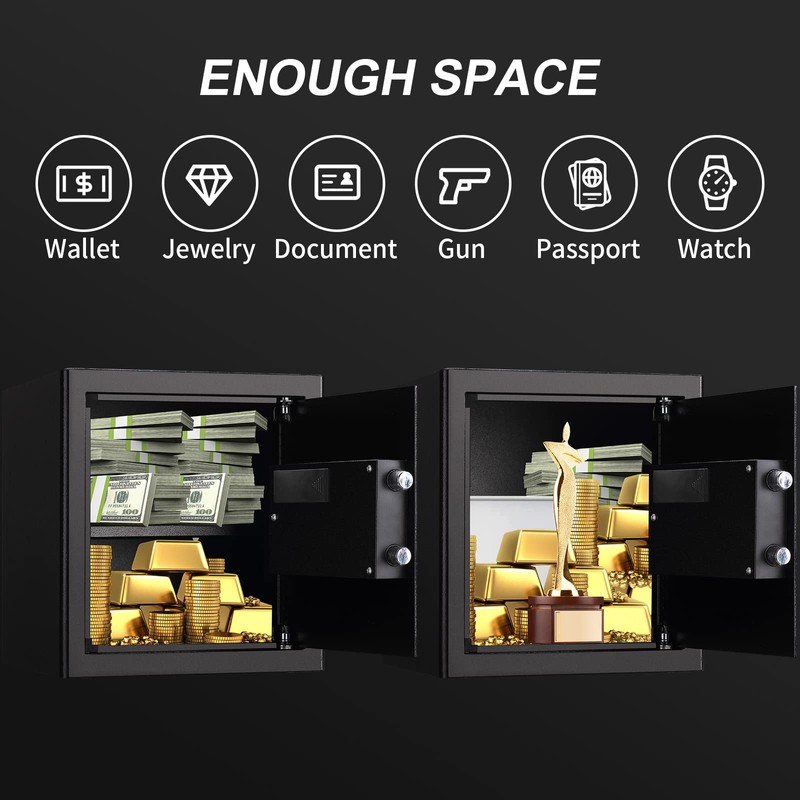 Tenamic Fireproof Safe Box 1.6 Cuft Electronic Digital Security Box,