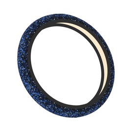 Twinkling Blue Stars in The Night Sky Car Steering Wheel Cover Black Steering Wheel Protection Universal 15 Inch