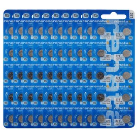 Renata 371 SR920SW Batteries - 1.55V Silver Oxide 371 Watch Battery (100 Count)