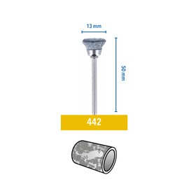 Dremel 442 Carbon Steel Brush Accessory Set, 2 Brushes (13 mm) for Cleaning and Removing Rust of Metal Materials