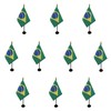 AZ FLAG - Set of 10 Brazil Table Flag 4''