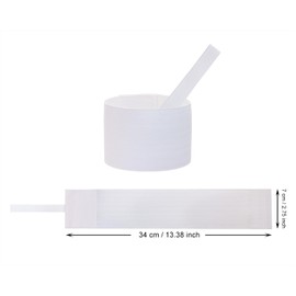 ONLYKXY 5pcs Blank Captain Armbands 7x34cm Adjustable Leader Armband for Soccer Basketball Volleyball Team Competition Coach Players Wrist Arm Bands (White)