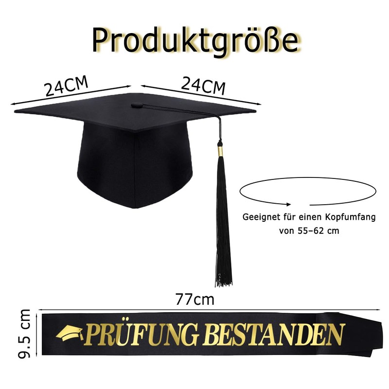 QIMMU Exam Passed Sash, Graduate Hat, Academic Hat, Bachelor Graduation
