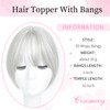 Cesomeey Hair Topper Clip in Bangs, 360° 3D Cover Hair