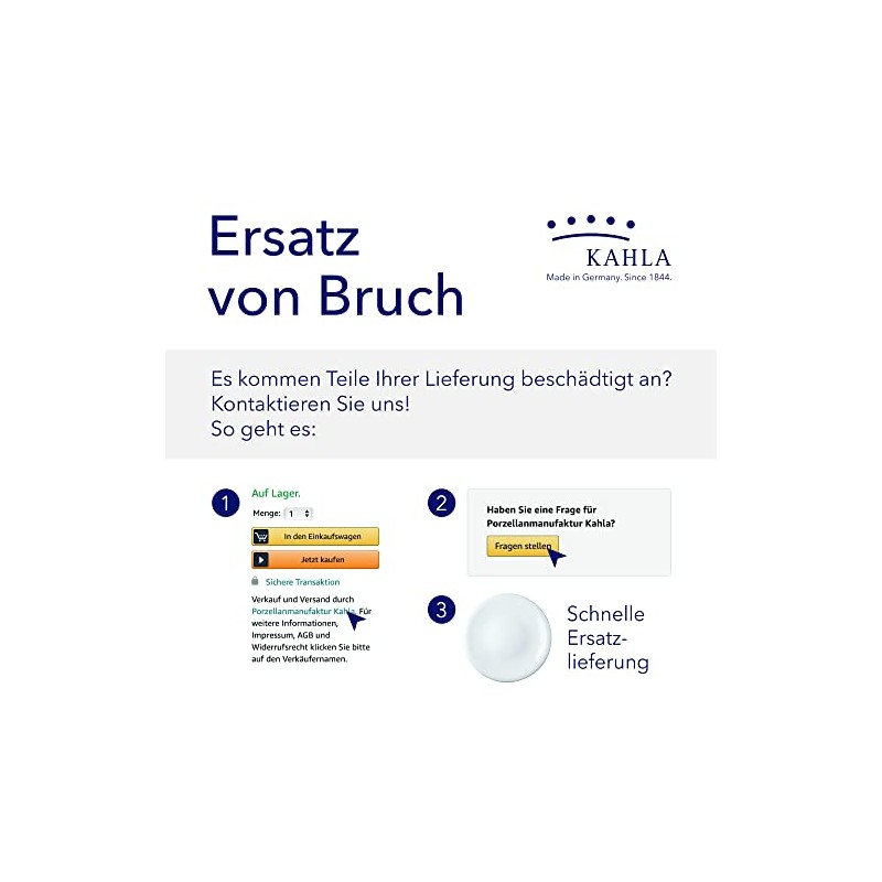 KAHLA Update Souffl 5-1/2 Inches, White Color, 1 Piece