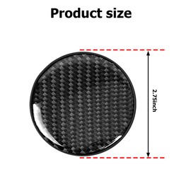 BESULEN Car Cup Holder Coaster, 4 PCS Carbon Fiber Non-Slip Embedded Coasters, Universal 2.75 Inch Cup Holder Insert Coaster Pad, Durable Drink Mat, Auto Interior Accessories (Black)