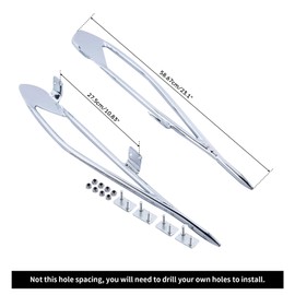 TCT-MOTORPARTS Saddlebag Guard Rail Protector Trim Support Bracket Fit for Indian Chieftain 2014-2023; Indian Springfield Dark Horse 2018-2019 Chrome 2015 2016 2017