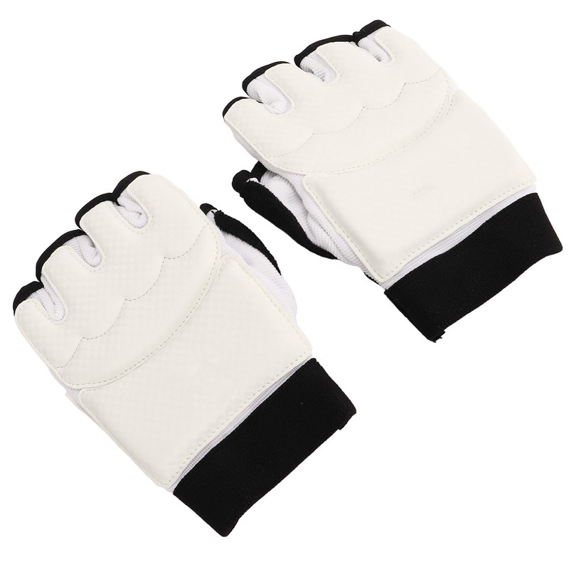 1 Pair Taekwondo Gloves Breathable Elastic Half Finger Kickboxing Boxing
