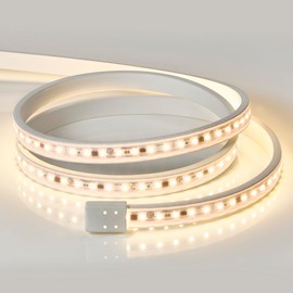 Maxxima 96 in. Hardwired LED Under Cabinet Strip Light, 3680 Lumens, 3000K Warm White, Kitchen and Living Room 120V White Cove Lighting, No Power Supply Needed