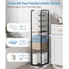 KIMBORA Narrow Towel Storage for Bathroom, 3-Tier Free Standing Bathroom