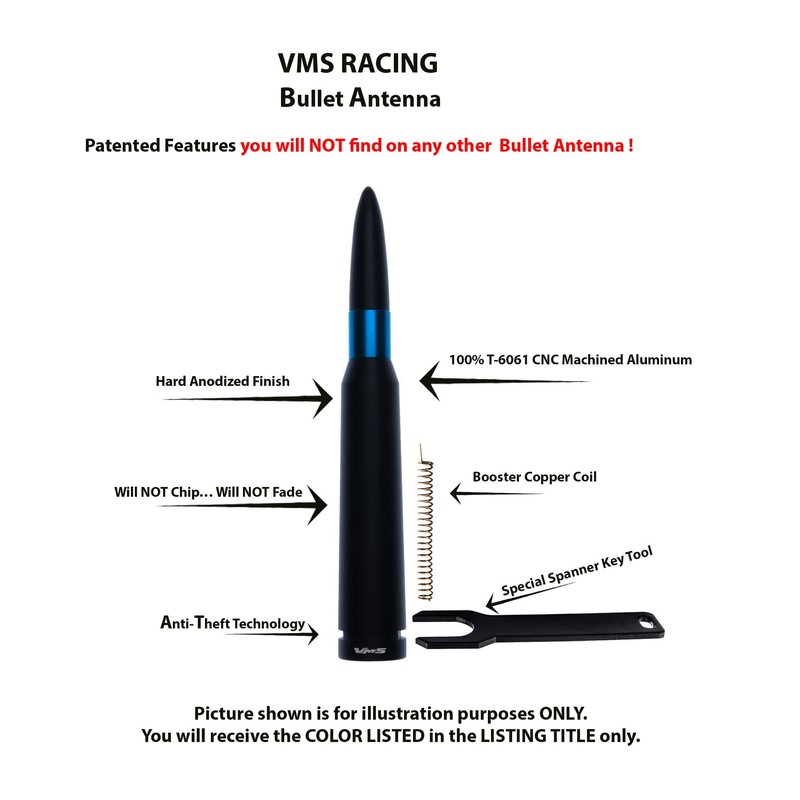 VMS RACING 50 Cal Caliber Black Back The Blue Thin