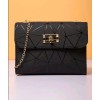 Hesstian Mini Twist Lock Geometric Pattern Flap Square Bag.
