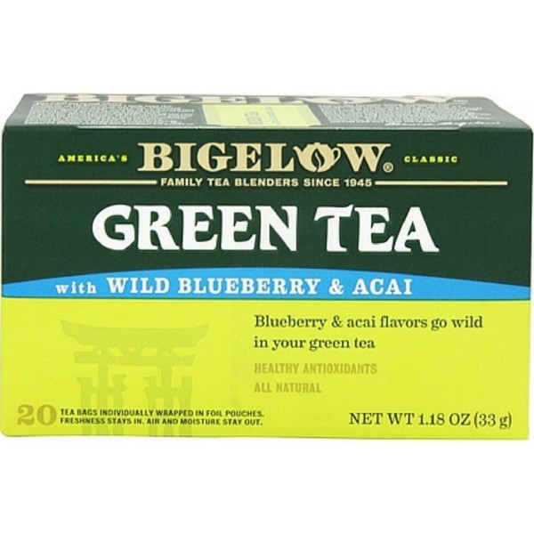 Bigelow Green Tea With Blueberry 20 Ct