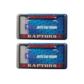 Rico Industries Toronto Raptors Chrome Metal License Plate Frame - Set of 2 Frames