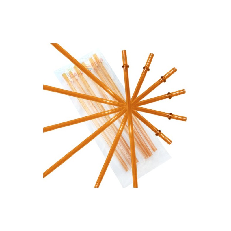 Orange Replacement Acrylic Straw Set of 6, Fits 16oz, 20oz,