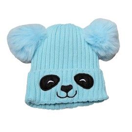 Kids Winter Unisex Cute Panda Hat Cartoon Pattern Knit Beanie for Kids Colorful Beanie for 3-10 Years Kids