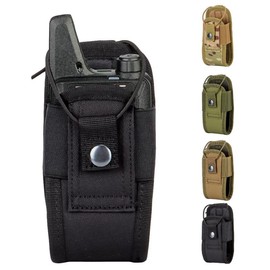 Tactical Molle Duty Gear Walkie Holster Waist Belt Bag Talkie Holder Pouch Radio - Color: Green