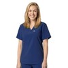 Care+Wear Camiseta médica de 2 bolsillos para mujer con cuello