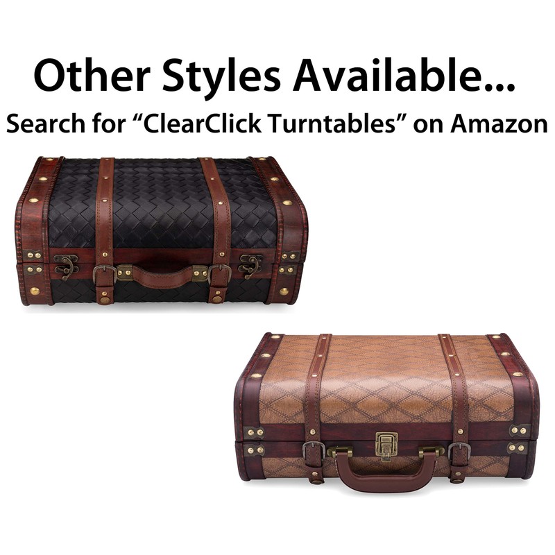 ClearClick Vintage Suitcase Turntable with Bluetooth & USB - Classic