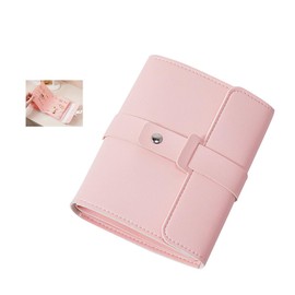 Bombinate Earrings, Storage, Portable, Fashionable, Leather Material, Foldable, (Pink)
