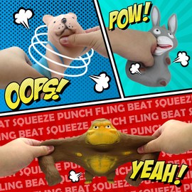 Sand Filled Weirdo, Tiktok Trend Squishy Stretching Monkey Sensory Fidget Toy for Kids and Adults Squeeze TPR Toys, Anti Anxiety Stress Relief Gift Idea Viral (Pig)