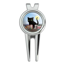 GRAPHICS & MORE Giant Black Cat Playing with Cars Golf Divot Repair Tool and Ball Marker
