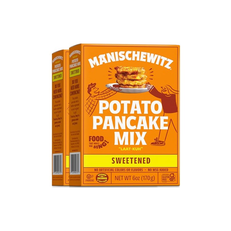 Manischewitz Sweetened Potato Pancake Mix, 6oz (2 Pack) | Gluten