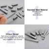 sourcing map 5Pcs Round Ended Feather Key, 5x5x20mm Stainless Steel
