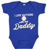 J&J Boutiques Baseball Blue Onesie + Bummies & 7" Bow