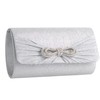 UShopUK Glitter Diamante Bow Shiny Bridal Prom Wedding Evening Clutch