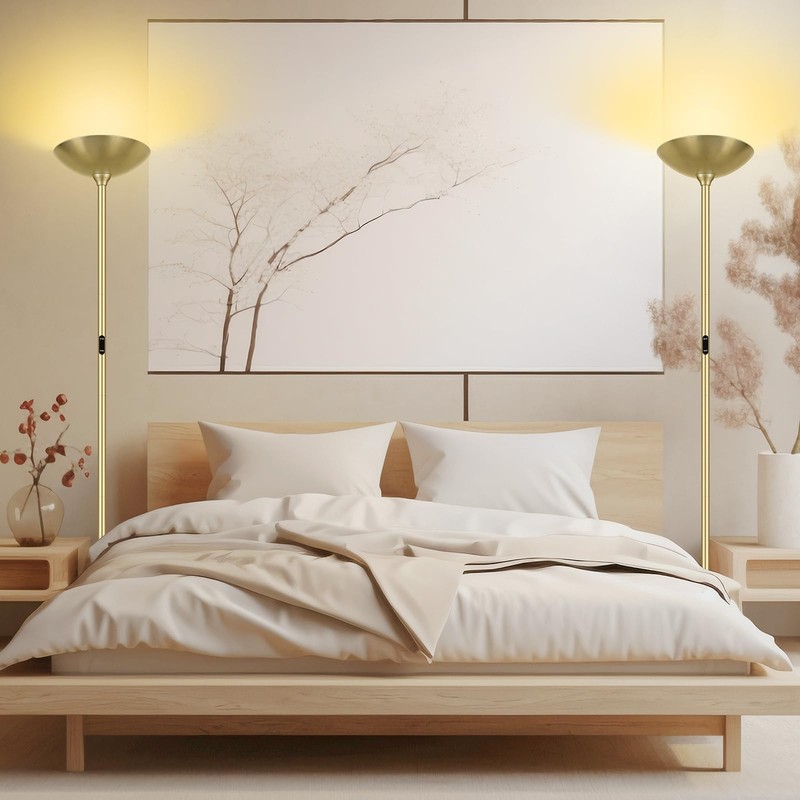 BoostArea Dimmable Floor Lamp,30W 3000LM Super Bright LED Torchiere Standing