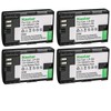 Kastar Battery 4 Pack for LP-E6 LP-E6N, EOS 60D 60Da