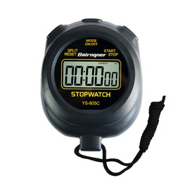 Bairnqner Stopwatch Timer with Countdown, ON/Off Simple Operation No Clock No Date, Digital Stop Watch for Sports, Black
