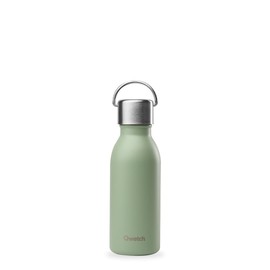 Qwetch - Water Bottle 350 ml Stainless Steel Lime Green Active - Small Thermos Flask Made from 90% Recycled Stainless Steel - 24 Hours Cold & 12 Hours Hot - Insulated Flask, Leak-Proof, BPA-Free and