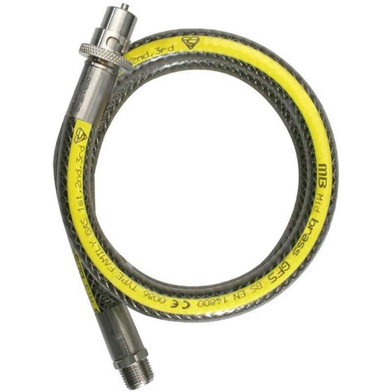 SPARES2GO Universal Oven Cooker Gas Supply Hose, PTFE Pipe Tape