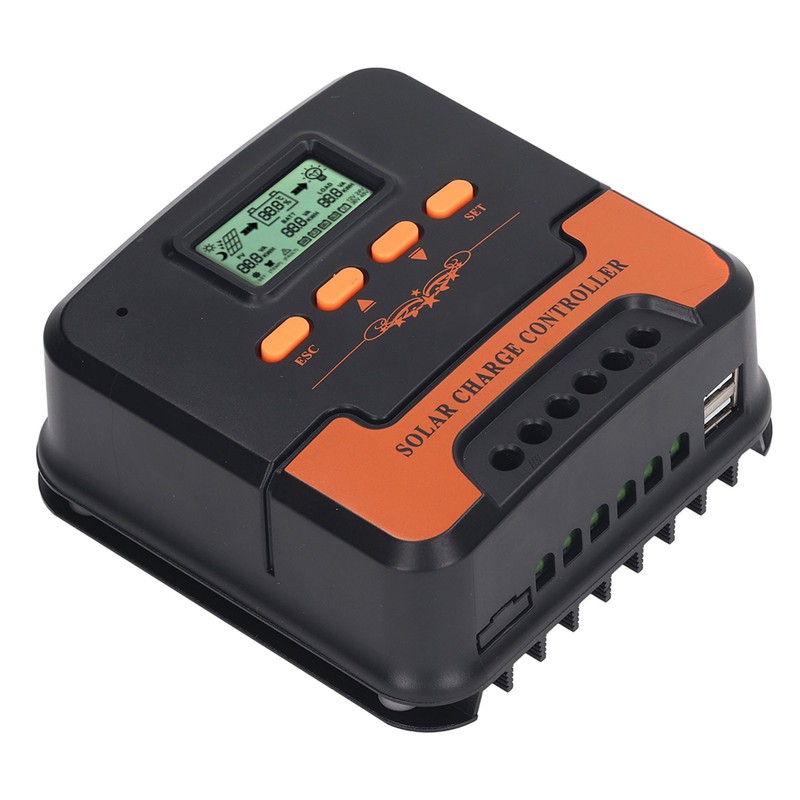 Solar Charge Controller 12V 24V MPPT LCD Display 5V 3A