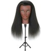 LECIPO Mannequin Head with 100% Real Human Hair for African