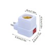 E26/E27 Socket Extension Adapter with Switch,Plug-in Light Socket,Convert Outlet to