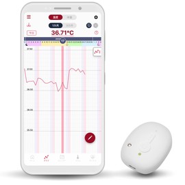 わたしの温度 つけて寝るだけ 婦人 基礎 温度計 デバイス 本体のみ ウェアラブル 婦人用 スマホ アプリ連携 記録 データ転送