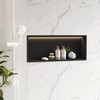 Neohomee 30x12 Matte Black Wall Niche with Non-dimmable LED Light