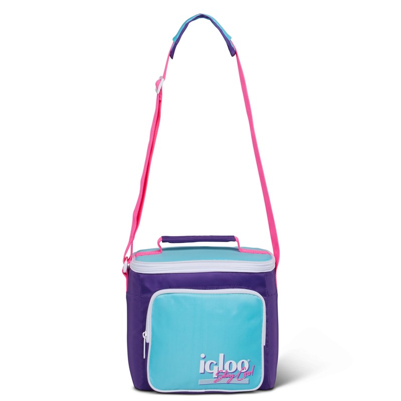 Igloo 90s Retro Collection Square Lunch Box Cooler with Front
