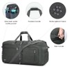 WANDF Travel Duffle Bag 65L Shoes Compartment Foldable Overnight Weekender