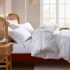 Nestl Queen Duvet Cover Set with Comforter Insert - White