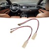Ymiko Car Door Speaker Wiring Harness, 1 Pair Black ABS