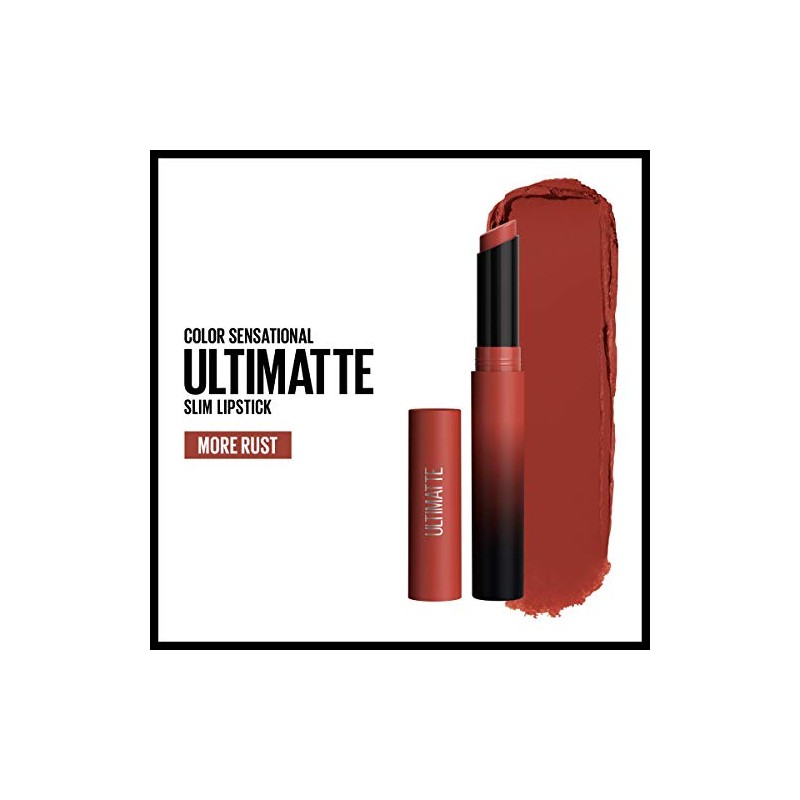 Maybelline New York Color Sensational Ultimatte Matte Lipstick, Non-Drying, Intense