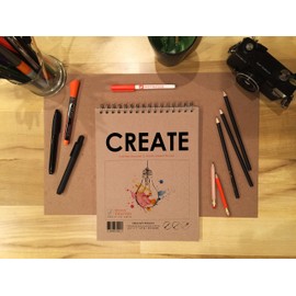 Design Ideation MULTI-MEDIA : Premium Paper Creative Project Book for Pencil, Ink, Marker, Charcoal and Watercolor Paints. Great for Art, Design and Education. MADE in The USA. (8.5" x 11") (2)